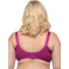 Felina | Jessamine Unlined Side Smoothing Minimizer Bra | 32C – 44H | Back & Side Smoothing Lace(Wild Aster / Iris Rose)
