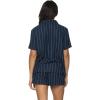 Felina – Mirielle Collar Pajama & Short Set – 100% Cotton Comfort, Lightweight Lounge & Sleepwear(Navy Whisper)