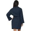 Felina – Mirielle Robe – Striped Cotton Poplin Robe, Lightweight & Comfortable(Navy Whisper)