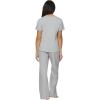 Felina – Mirielle V-Neck Pajama Set – Soft Cotton, Relaxed Fit, All-Season Comfort(Steel Mist)