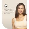 Felina | Organic Cotton Bralette for Women | Super Soft & from Plant-Based Dyes(Cloud)