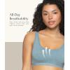 Felina | Organic Cotton Bralette for Women | Super Soft & from Plant-Based Dyes(Cloud)