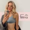 Felina | Organic Cotton Bralette for Women | Super Soft & from Plant-Based Dyes(Sky)
