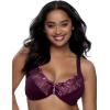 Felina – Paramour Angie Front Close Minimizer Bra for Women(Aubergine Ombre)
