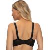 Felina – Paramour Peridot Lace Full Coverage Unlined Bra for Women(Black)