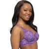 Felina – Paramour Peridot Lace Full Coverage Unlined Bra for Women(Royal Purple)