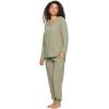 Felina – Serena V-Neck Top & Jogger Lounge Set | 2-Piece Ultra-Soft Knit Top & Pants Loungewear(Forest Fog)