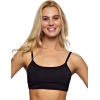 Felina – Super Soft Modal Bralette – Adjustable Straps, Moisture Wicking Lounge Bralette(Black Gray)