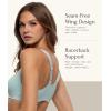 Felina | Utopia Front-Close Racerback T-Shirt Bra(Gull Gray)