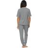 Felina Jessie Jersey Knit Lounge Set Henley & Jogger Lounge Set(Heather Silver)