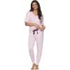 Felina Jessie Jersey Knit Lounge Set Henley & Jogger Lounge Set(Pirouette)