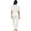 Felina Jessie Jersey Knit Lounge Set Henley & Jogger Lounge Set(Whisper White)