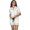 Felina Jessie Pajama Short Set 2 Piece Pajama Set(Whisper White)