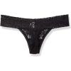 Felina Lace Thong 2 Pack Underwear(Black/Black)