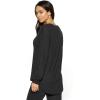 Felina Lounge Victoria Long Sleeve Crew Neck Top Sleepwear(Heather Grey)