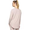 Felina Lounge Victoria Long Sleeve Crew Neck Top Sleepwear(Misty Rose Taupe)