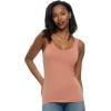 Felina Reversible Cotton Womens Tank Top | 4-Pack(Earth Tones)
