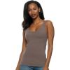 Felina Reversible Cotton Womens Tank Top | 4-Pack(Earth Tones)