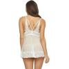 Felina Sarah Babydoll Butterfly Lace Chemise, Womens Nightgown/Lingerie(Bridal Blue)