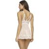 Felina Sarah Babydoll Butterfly Lace Chemise, Womens Nightgown/Lingerie(White)