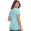 Felina Slub Jersey V-Neck Tee Soft, Lightweight, and Comfortable Short Sleeve T-Shirt for All-Day Wear(Marine Blue)