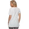 Felina Slub Jersey V-Neck Tee Soft, Lightweight, and Comfortable Short Sleeve T-Shirt for All-Day Wear(White)
