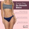 Felina Smooth Low Rise Bikini Panties – Seamless Underwear for Women, Panties for Women (10-Pack)(Black)