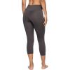 Felina Super Soft Sueded Womens Capri Leggings – Squat Proof & Breathable, Tummy Control Yoga Pants(Charcoal)