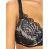Felina Tempting Plush All Over Lace Underwire Bra – Women’s Bra, Fully Adjustable Straps, Everyday Bras for Women(Black)