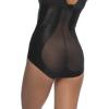 Felina Uplifted Satin & Mesh Body-Mapped High-Waist Shaper Brief(Black)