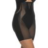 Felina Uplifted Satin & Mesh Body-Mapped High-Waist Shaper Short(Black)