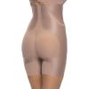 Felina Uplifted Satin & Mesh Body-Mapped High-Waist Shaper Short(Rosetan)