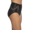 Felina Uplifted Satin & Mesh Body-Mapped Shaper Brief(Black)