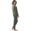Felina Women’s 2 Piece Velour Track Suit, Hoodie and Jogger Lounge Set(Deep Olive (Green))