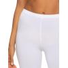 Felina Women’s Cotton Modal Capri Leggings – Super Soft, Lightweight, Breathable for Fitness, Yoga, and Everyday Wear(White)