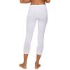 Felina Women’s Cotton Modal Capri Leggings – Super Soft, Lightweight, Breathable for Fitness, Yoga, and Everyday Wear(White)