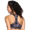 Felina Women’s Velvety Soft Racerback Bralette(Plum Kitten Black Tie Dye)