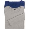 Felina | Key Item Long Sleeve Crew Neck Tee | Cotton & Modal | 2-Pack(Gray Navy)