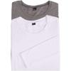Felina | Key Item Long Sleeve Crew Neck Tee | Cotton & Modal | 2-Pack(Medium Heather Gray White)