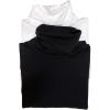 Felina | Long Sleeve Turtleneck 2-Pack | Loungewear | Sleepwear(Black White)