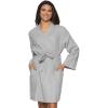 Felina – Mirielle Robe – Striped Cotton Poplin Robe, Lightweight & Comfortable(Steel Mist)
