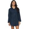 Felina – Mirielle Sleepshirt – Oversized Button-Down Sleepwear, Cotton Poplin Comfort(Navy Whisper)