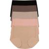 Felina – No Show Elastic-Free Hipster Underwear 5-Pack Invisible Underwear for Women, Lightweight & Comfortable(Cafe Neutrals)