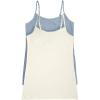 Felina | Organic Cotton Camisole 2-Pack | Plant-Based Dyes | Hypoallergenic | Adjustable Straps(Cloud Sky)