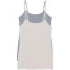 Felina | Organic Cotton Camisole 2-Pack | Plant-Based Dyes | Hypoallergenic | Adjustable Straps(Sky Pebble)