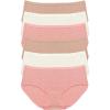 Felina | Organic Cotton Hipster Panties | 6-Pack(Rose Neutral)