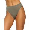 Felina | Organic Cotton Stretch Hi Cut Panty | Women’s Underwear(Slate)