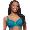 Felina – Paramour Peridot Lace Full Coverage Unlined Bra for Women(Deep Caribbean)