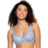 Felina – Paramour Peridot Lace Full Coverage Unlined Bra for Women(Periwinkle Cloud Dancer)