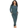 Felina – Serena V-Neck Top & Jogger Lounge Set | 2-Piece Ultra-Soft Knit Top & Pants Loungewear(Blue Wing Teal)